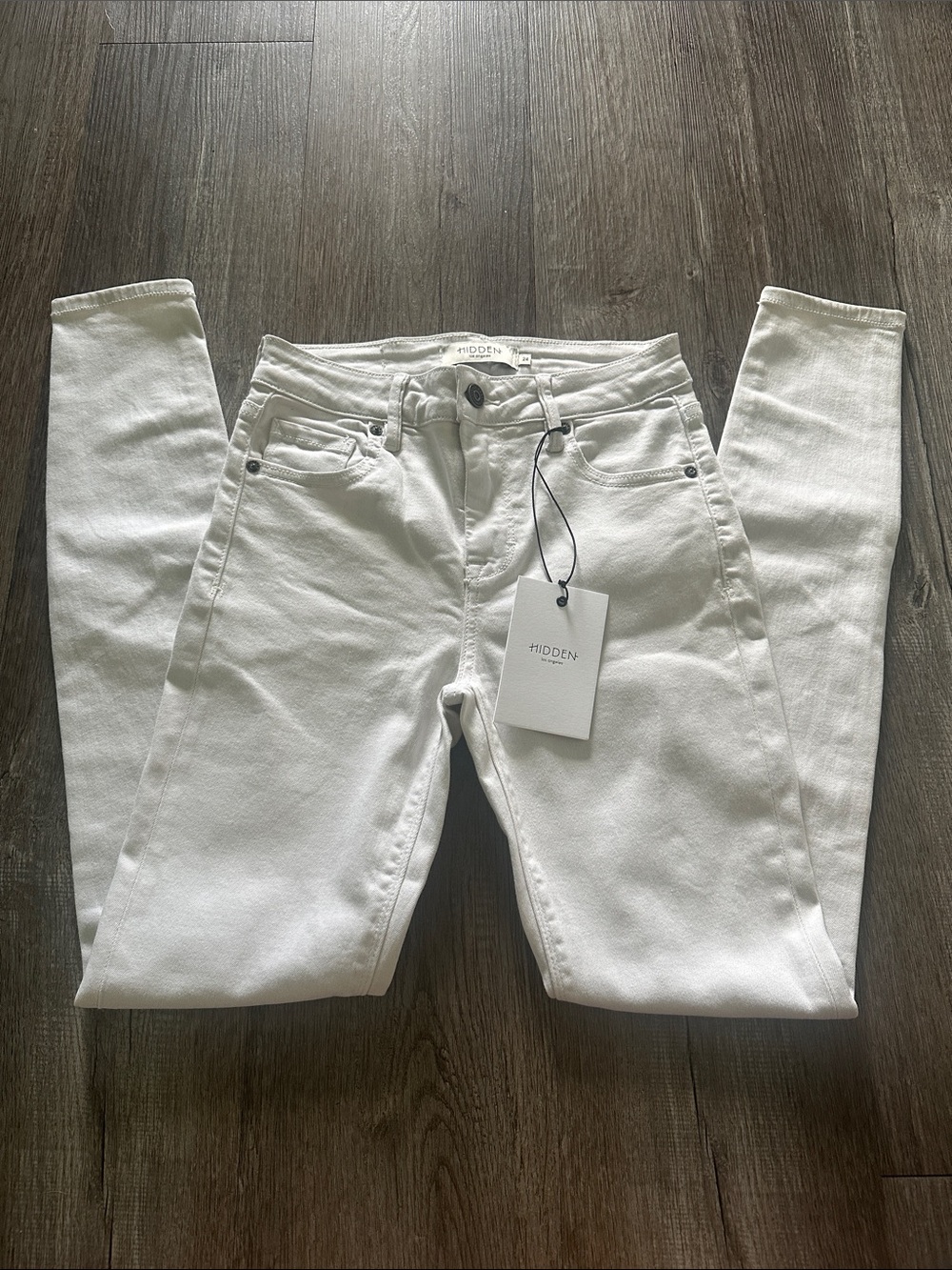 Hidden Denim Women's Skinny Jeans — White